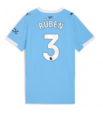 Manchester City Ruben Dias #3 Replika Hemmatröja Damer 2025-26 Kortärmad